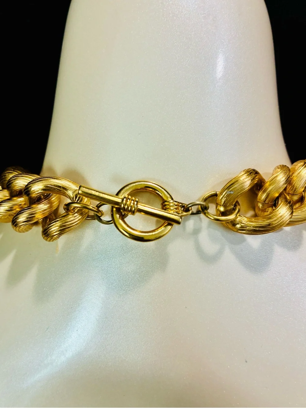 Deliciously Chunky VTG 80s Textured Gold Chain Necklace - Bold Statement 146g